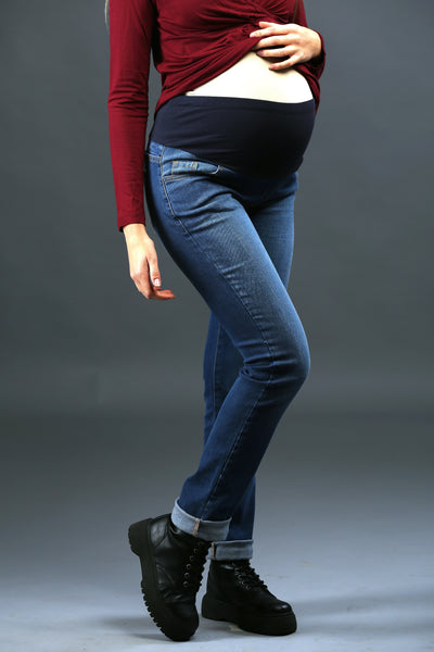 Jeans basic premaman senza cinturino - WB624 487